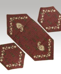 ترمه ابریشم رضایی سرمهدوزی و منجوقدوزی