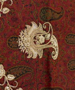 ترمه ابریشم رضایی سرمه‌دوزی و منجوق‌دوزی