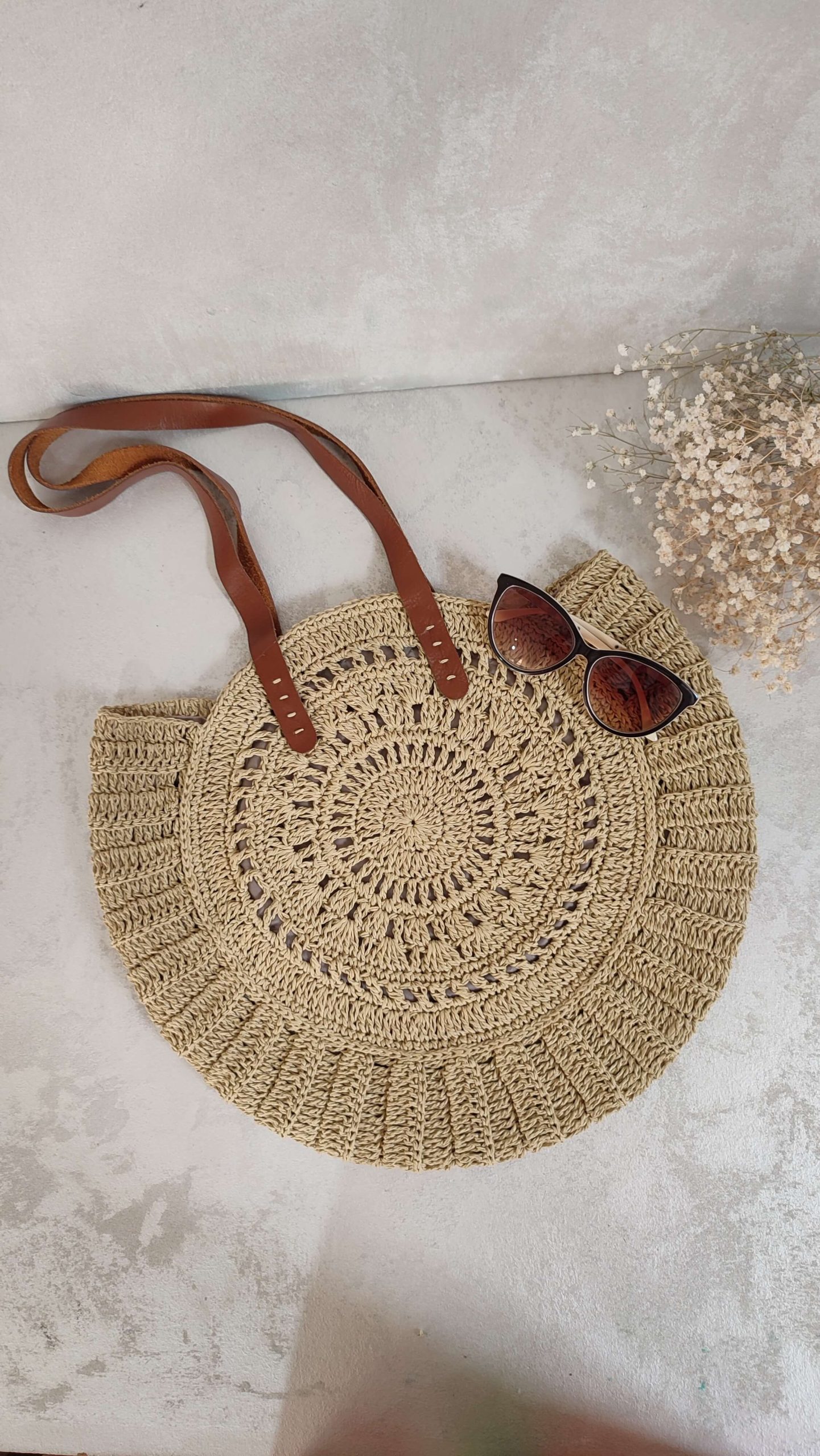 کیف حصیری دوشی دستساز سبک و شیک