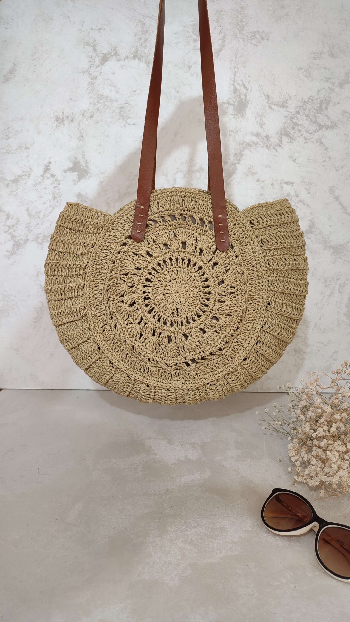 کیف حصیری دوشی دستساز سبک و شیک