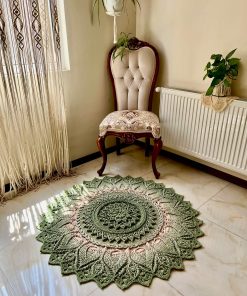 فرشینه دستبافت مکرومه