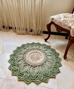 فرشینه دستبافت مکرومه