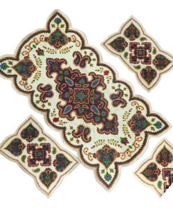 ست پتهدوزی جلو مبلی و عسلی دستدوز