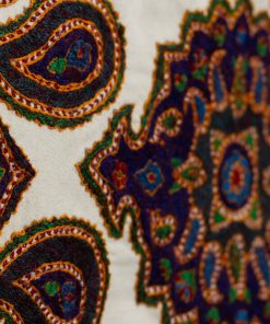 رانر پته‌دوزی دست‌دوز با طرح سنتی و رنگ‌های اصیل ایرانی – مناسب دکور پذیرایی